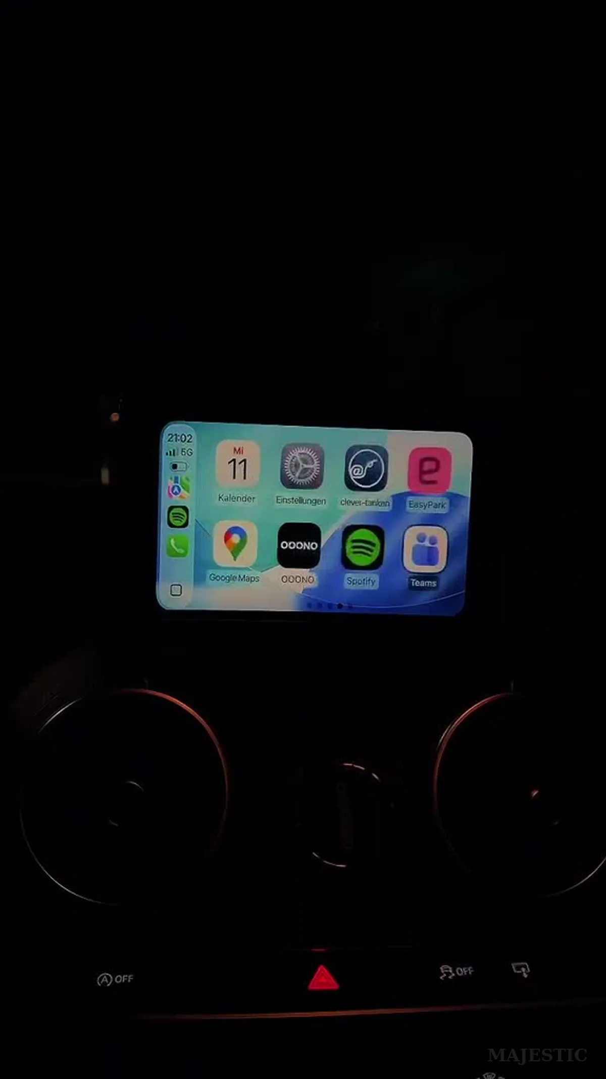 Audi A3 nach der CarPlay Nachrüstung mit CarPlay Startansicht