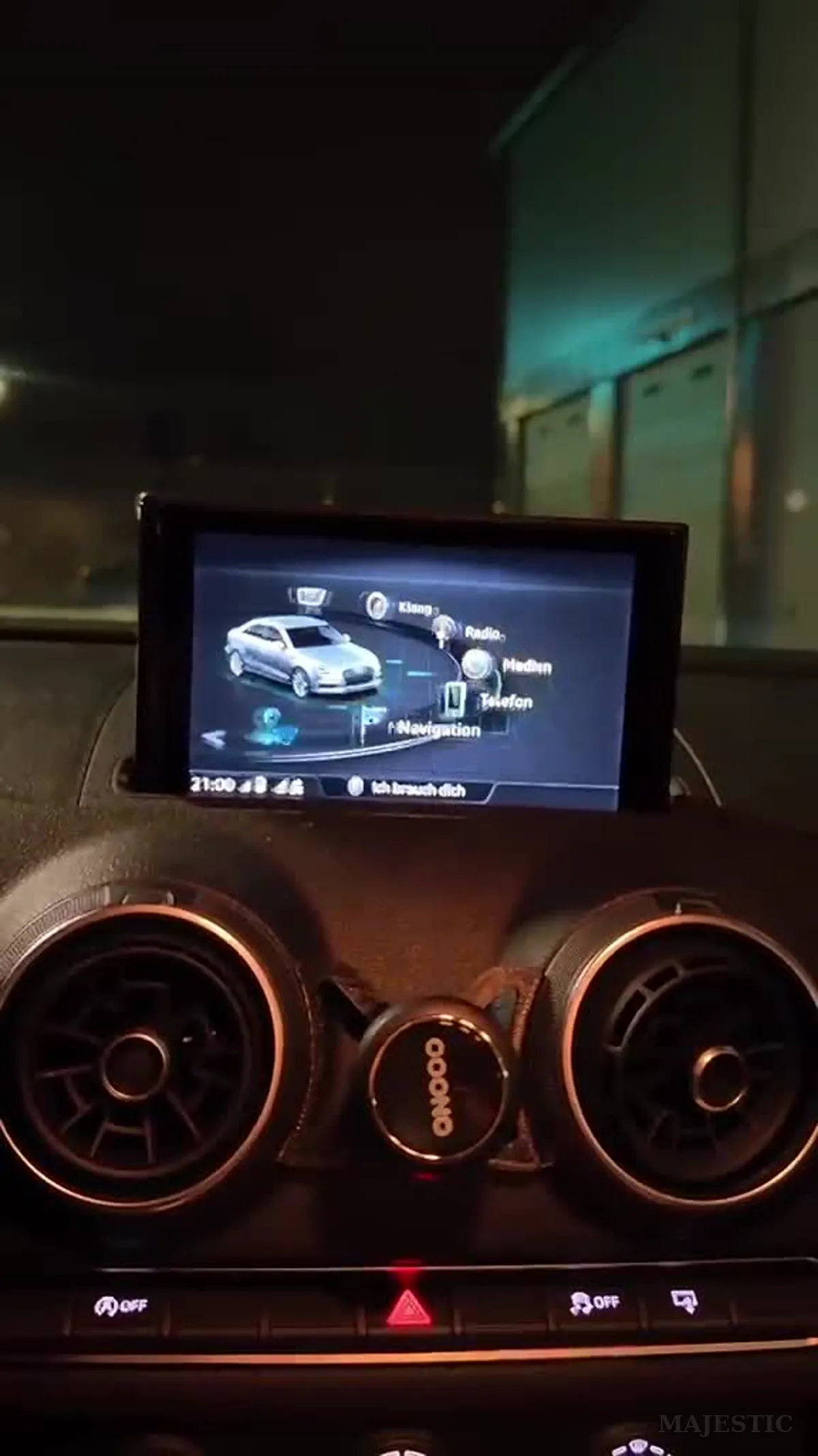 Audi A3 vor der CarPlay Nachrüstung mit originalem Infotainment Menü